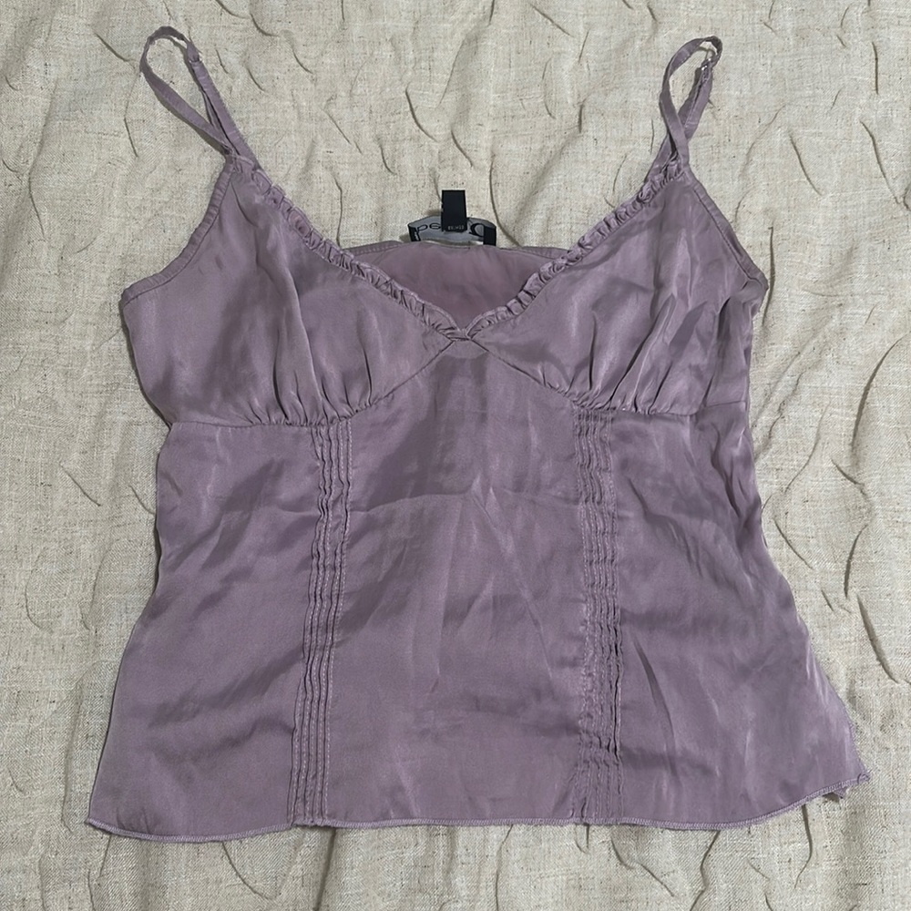 Vintage Bebe Purple Silk Tank